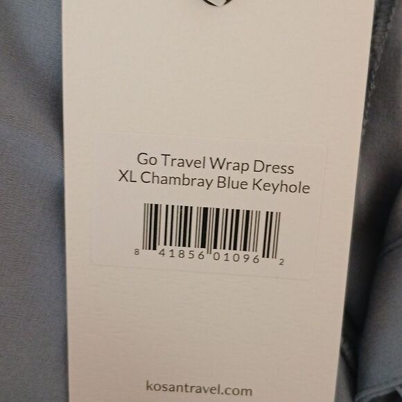 Kosan Go Travel Wrap Dress Size XL Blue NWT - Picture 10 of 12